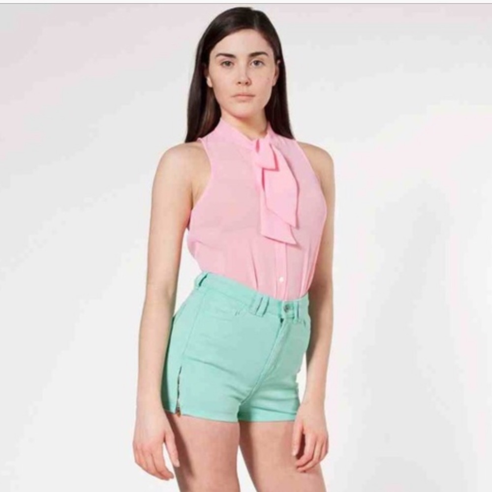 Mint Green High Waisted Shorts